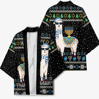 Happy Hanukkah Llama Kimono Funny Menorah for Jewish Holiday - Wonder Print Shop