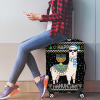 Happy Hanukkah Llama Luggage Cover Funny Menorah for Jewish Holiday - Wonder Print Shop