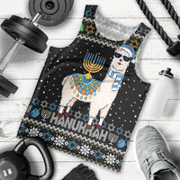 Happy Hanukkah Llama Men Tank Top Funny Menorah for Jewish Holiday - Wonder Print Shop
