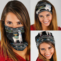 Happy Hanukkah Llama Neck Gaiter Funny Menorah for Jewish Holiday - Wonder Print Shop