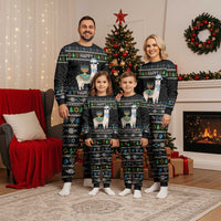 Happy Hanukkah Llama Christmas Pajama Set Funny Menorah for Jewish Holiday - Wonder Print Shop