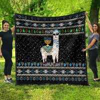 Happy Hanukkah Llama Quilt Funny Menorah for Jewish Holiday - Wonder Print Shop