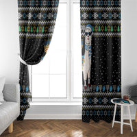 Happy Hanukkah Llama Window Curtain Funny Menorah for Jewish Holiday - Wonder Print Shop