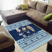 Chrismukkah Nutcracker Area Rug Funny Hanukkah Xmas Style - Wonder Print Shop