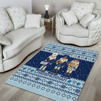 Chrismukkah Nutcracker Area Rug Funny Hanukkah Xmas Style - Wonder Print Shop