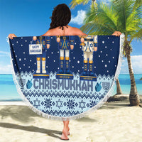 Chrismukkah Nutcracker Beach Blanket Funny Hanukkah Xmas Style - Wonder Print Shop