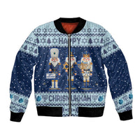 Chrismukkah Nutcracker Bomber Jacket Funny Hanukkah Xmas Style - Wonder Print Shop