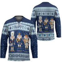 Chrismukkah Nutcracker Hockey Jersey Funny Hanukkah Xmas Style - Wonder Print Shop