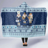 Chrismukkah Nutcracker Hooded Blanket Funny Hanukkah Xmas Style - Wonder Print Shop