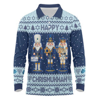 Chrismukkah Nutcracker Long Sleeve Polo Shirt Funny Hanukkah Xmas Style - Wonder Print Shop