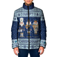 Chrismukkah Nutcracker Padded Jacket Funny Hanukkah Xmas Style - Wonder Print Shop