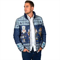 Chrismukkah Nutcracker Padded Jacket Funny Hanukkah Xmas Style - Wonder Print Shop