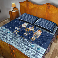Chrismukkah Nutcracker Quilt Bed Set Funny Hanukkah Xmas Style - Wonder Print Shop