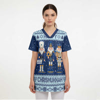 Chrismukkah Nutcracker Scrub Top Funny Hanukkah Xmas Style - Wonder Print Shop