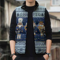 Chrismukkah Nutcracker Sleeveless Puffer Jacket Funny Hanukkah Xmas Style - Wonder Print Shop