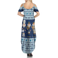 Chrismukkah Nutcracker Summer Maxi Dress Funny Hanukkah Xmas Style - Wonder Print Shop