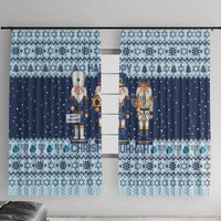 Chrismukkah Nutcracker Window Curtain Funny Hanukkah Xmas Style - Wonder Print Shop