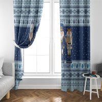 Chrismukkah Nutcracker Window Curtain Funny Hanukkah Xmas Style - Wonder Print Shop
