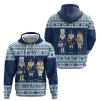 Chrismukkah Nutcracker Zip Hoodie Funny Hanukkah Xmas Style - Wonder Print Shop