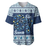 Funny Hanukkah Six Seven Baseball Jersey Gen Alpha Meme Vibes - Wonder Print Shop
