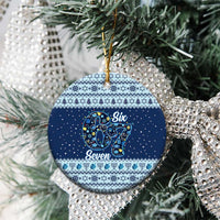 Funny Hanukkah Six Seven Ceramic Ornament Gen Alpha Meme Vibes - Wonder Print Shop