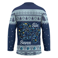 Funny Hanukkah Six Seven Hockey Jersey Gen Alpha Meme Vibes - Wonder Print Shop