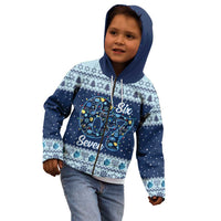 Funny Hanukkah Six Seven Kid Hoodie Gen Alpha Meme Vibes - Wonder Print Shop