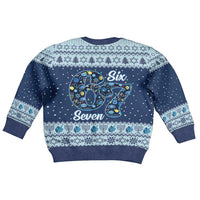 Funny Hanukkah Six Seven Kid Ugly Christmas Sweater Gen Alpha Meme Vibes - Wonder Print Shop
