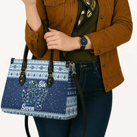 Funny Hanukkah Six Seven Leather Bag Gen Alpha Meme Vibes - Wonder Print Shop