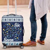 Funny Hanukkah Six Seven Luggage Cover Gen Alpha Meme Vibes - Wonder Print Shop