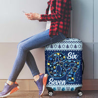 Funny Hanukkah Six Seven Luggage Cover Gen Alpha Meme Vibes - Wonder Print Shop