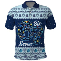 Funny Hanukkah Six Seven Polo Shirt Gen Alpha Meme Vibes - Wonder Print Shop