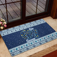 Funny Hanukkah Six Seven Rubber Doormat Gen Alpha Meme Vibes - Wonder Print Shop