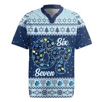 Funny Hanukkah Six Seven Rugby Jersey Gen Alpha Meme Vibes - Wonder Print Shop
