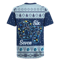 Funny Hanukkah Six Seven Rugby Jersey Gen Alpha Meme Vibes - Wonder Print Shop