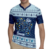 Funny Hanukkah Six Seven Rugby Jersey Gen Alpha Meme Vibes - Wonder Print Shop