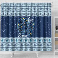 Funny Hanukkah Six Seven Shower Curtain Gen Alpha Meme Vibes - Wonder Print Shop