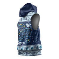 Funny Hanukkah Six Seven Sleeveless Hoodie Gen Alpha Meme Vibes - Wonder Print Shop