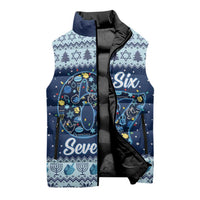 Funny Hanukkah Six Seven Sleeveless Puffer Jacket Gen Alpha Meme Vibes - Wonder Print Shop