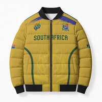 Custom South Africa Football Bomber Puffer Jacket Road To Champions Dream - Wonder Print Shop