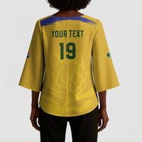 Custom South Africa Football Kimono Sleeve Blouse Road To Champions Dream - Wonder Print Shop