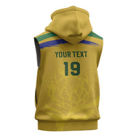 Custom South Africa Football Sleeveless Hoodie Road To Champions Dream - Wonder Print Shop