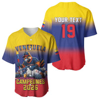 Custom Venezuela Baseball Campeones 2026 Baseball Jersey Turpial Mascot Champion Pride