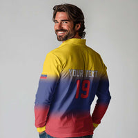 Custom Venezuela Baseball Campeones 2026 Long Sleeve Polo Shirt Turpial Mascot Champion Pride