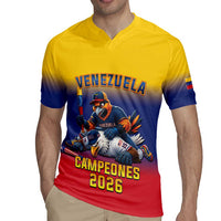 Custom Venezuela Baseball Campeones 2026 Rugby Jersey Turpial Mascot Champion Pride