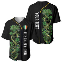 Personalized Irish Shamrock DNA Baseball Jersey It's In My DNA Pride Art