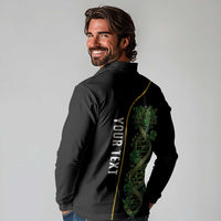 Personalized Irish Shamrock DNA Long Sleeve Polo Shirt It's In My DNA Pride Art