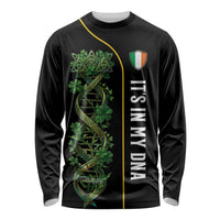 Personalized Irish Shamrock DNA Long Sleeve Shirt It's In My DNA Pride Art
