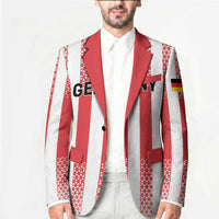Custom German European Football Champions Blazer Rot Weiss Geometric Stripes
