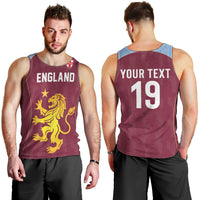 Custom England European Football Champions Men Tank Top The Villans Rampant Lion Pride